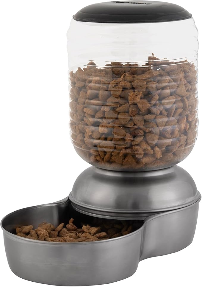 Petmate REPLENDISH Stainless Gravity Feeder, 5 Pound, Made in USA