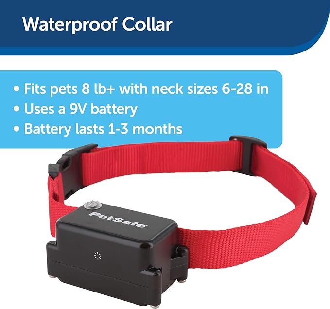 PetSafe Stubborn Dog In-Ground Fence System - High-Intensity Static Correction - Tone & Vibration Modes - Waterproof Adjustable Collar - Expandable Design - Wire Sold Separately