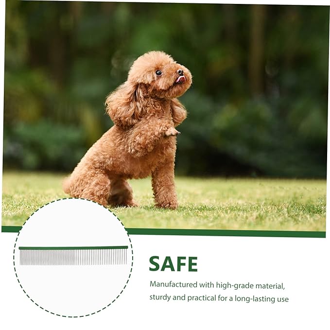 Happyyami Portable Dog and Cat Hair Comb Wear-Resistant Aluminum Grooming Tool for Daily Use Lightweight Tangle-Free PET Grooming Comb for Dogs and Cats