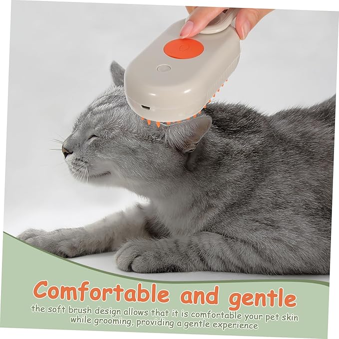 Pet Grooming Brush with Spray Long Haired Cat Dog Shedding Control Lightweight Portable Effortlessly Removes Loose Hair Versatile Grooming Tool for