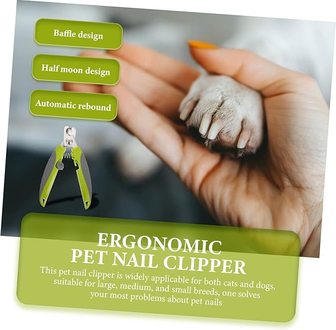 BESPORTBLE Portable Pet Nail Clipper for Dogs and Cats Ergonomic Design Comfortable to Hold Suitable for Home Grooming and High Sharpness Blades for Safe Trimming