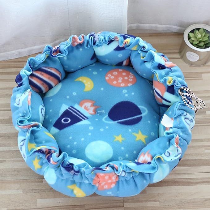 Round Bed Sleeping Dog Winter House Drawstring Design Pet Mat for Kitten Puppy Sleeping Supplies Sofa Plush Sofa on
