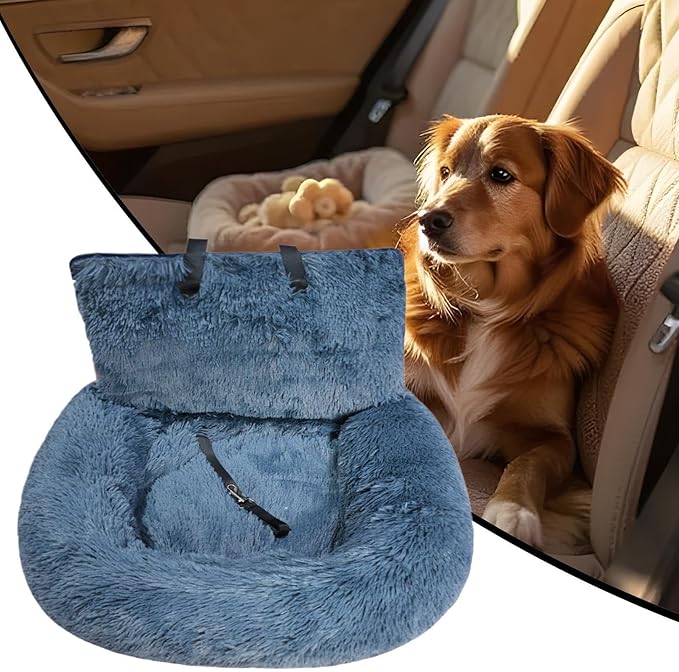 Car Seat Dog - Plush Cat Booster Car Seat,Pet Supplies Washable Travel Bed for Medium Small Puppy Kitten Vehicle Traveling Vet Visit Daily Vacations