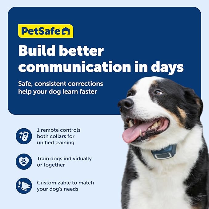 PetSafe Pro Trainer Add-A-Dog Collar - Waterproof & Rechargeable Remote Behavior Training Collar - Double Pairing Compatible for Multi-Pet Households - Small/Medium