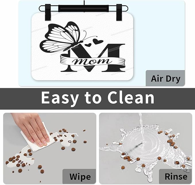 Pet Feeding Mat Absorbent Dog Mat for Food and Water Bowl Dog Accessories Happy Mother's Day Floral Gift for Mom Jw Pet Supplies Dogs Quick Dry Cat Water Dispenser Mats 24x16In