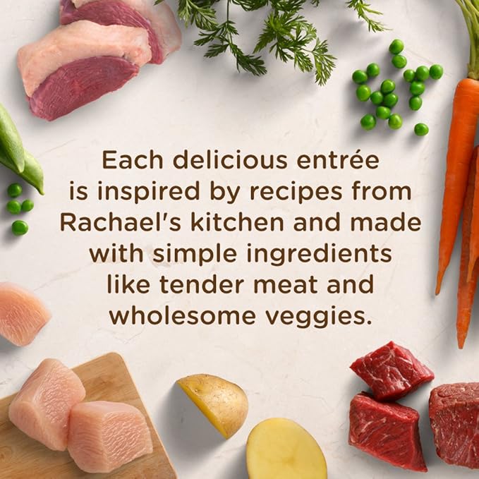 Rachael Ray Nutrish Premium Natural Wet Dog Food, Hearty Beef Stew Recipe, 8 Ounce Tub (Pack of 4)