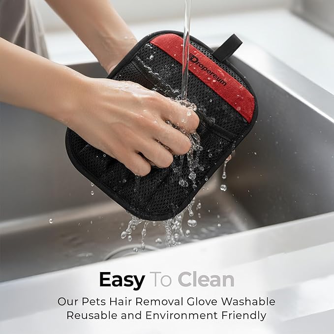 Pet Hair Removal Glove for Cats & Dogs, Upgraded Five-Finger Electrostatic Pet Hair Glove, Reusable Magic Brush Pet Hair Remover Tool for Laundry, Couch, Carpet