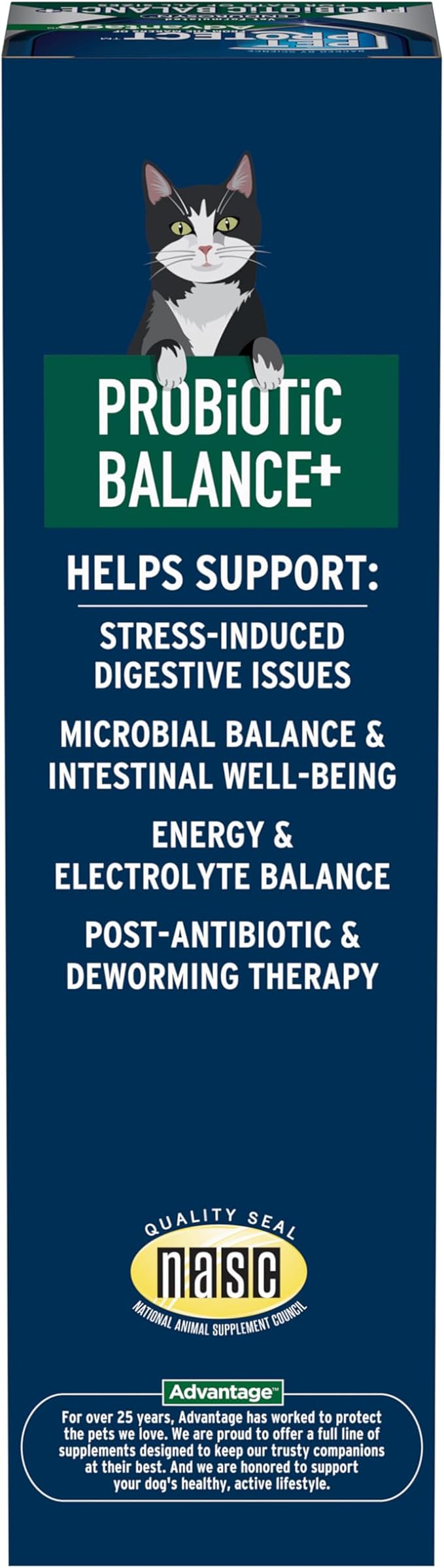 Pet Protect Cat Probiotic Balance+ Oral Gel, Vet-Formulated Endurosyn, Prebiotics & Probiotics for Cats, 3-Day Supply, Chicken & Fish Flavor (15g)