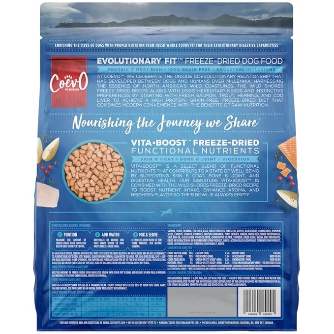 Coevo Wild Shores Full Freeze Dried Dog Food, 454 GR