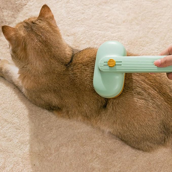 Cat Grooming Brush | Self Cleaning Slicker Tool for Dogs Cats - Comb Removes Loose Undercoat Mats Tangles Hair, Massage Pin Design Improves Circulation | for Home Salon Daily Care