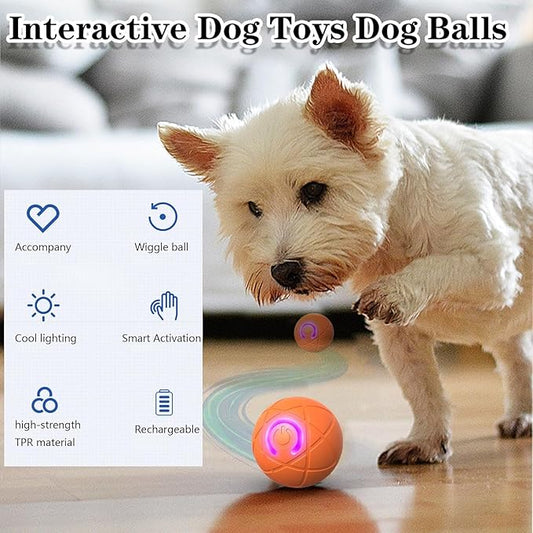 IRIDESCENT Interactive Dog Toys Dog Balls Activated Automatic Rolling Ball for Puppy Small Medium Dogs