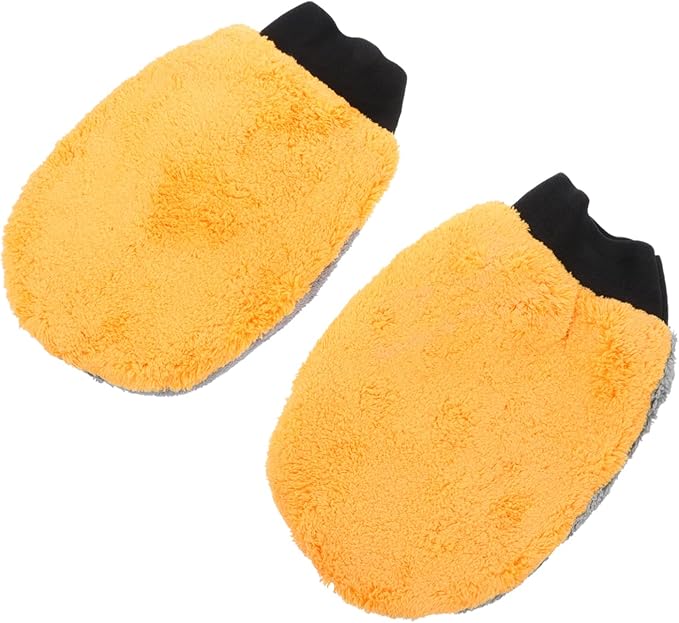 2pcs Pet Bite Resistant Gloves Thicken Protection Gloves for Hamster Bathing Grooming Training Soft Fleece Material for Comfort and