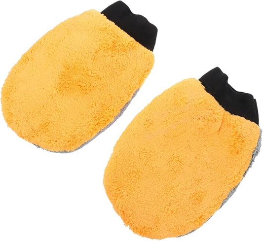 2pcs Pet Bite Resistant Gloves Thicken Protection Gloves for Hamster Bathing Grooming Training Soft Fleece Material for Comfort and