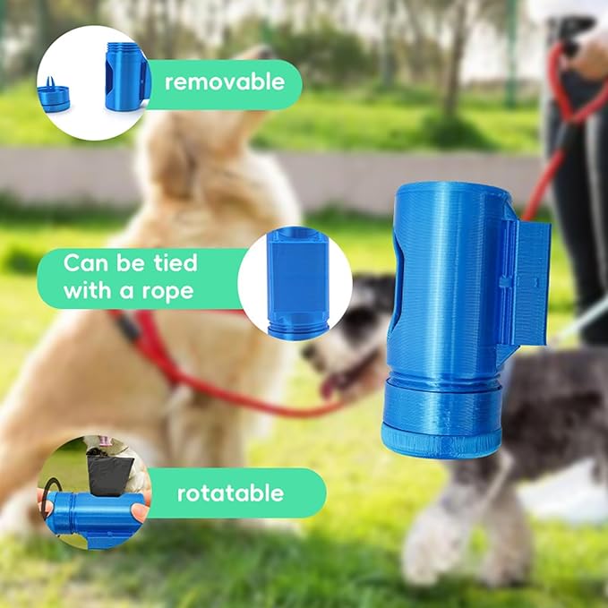 Dog Poop Bag Dispenser | Portable Outdoor Pet Supplies | Dog Trash Bag Dispenser | for Courtyard Beach Park Sidewalk Pavement Hiking Backpacking Camping Picnic