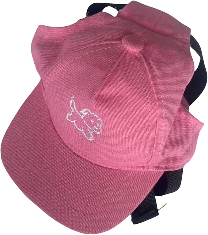 Permeable Cotton Dog Hat with Regulable Strap Sun Protective Baseball Puppies Headwear Pet Supply Pet Sun Protecting