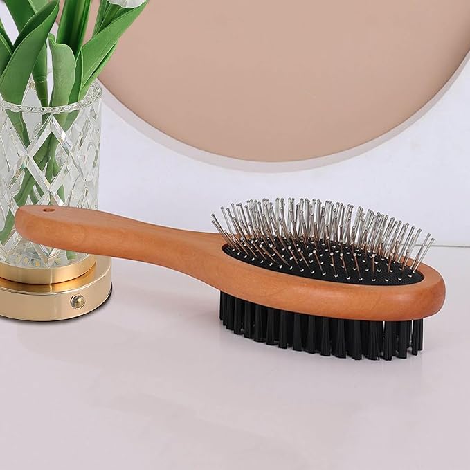 Cat Grooming Brush | Double-Sided Comfort Grip,Pet Brush Cat Comb for Shedding,for Massage Shower Outdoor Home Bathroom Puppy Kitten Bathing Washing Cleaning