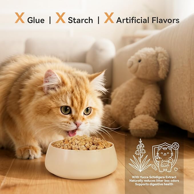 APL Freeze-Dried Cat Food, 0.5oz x 6 Pack | 90% Animal Ingredients, 65% Crude Protein | Chicken, Heart & Liver Recipe with Yucca Extract | Grain-Free, Complete Meal for Travel, Mixing & Sharing