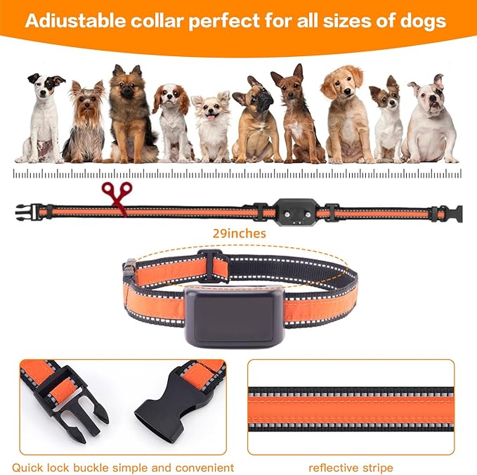 pet Electric Fence,Dog Wireless Electric Fence System,GPS Smart Remote Training Collar Function 2000ft Adjustable Range Waterproof Rechargeable Batteries （Cats Cannot use it.）