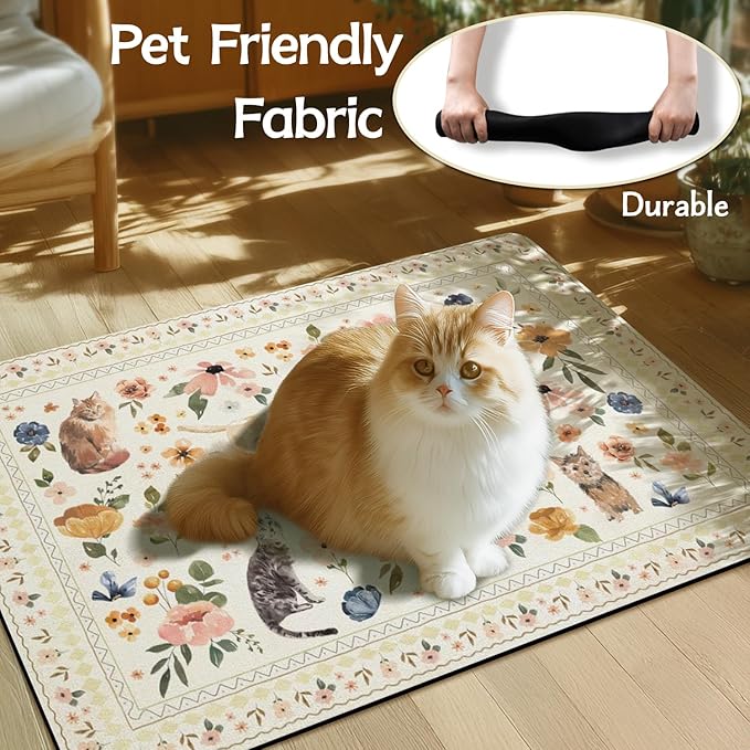 Dog Food Mats for Floors Absorbent, Non-Slip Quick Dry Dog Mat for Food and Water, Cat Pet Food Mat Pet Supplies