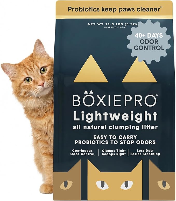 Boxie® Probiotic Cat Litter, Lightweight 40-Day Odor Control, Clumping, 11.5lb