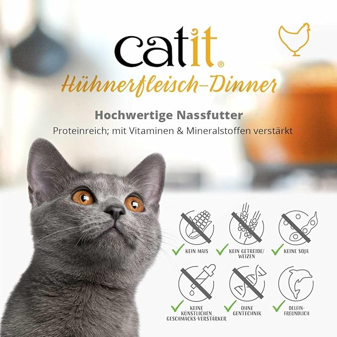 Catit Chicken Dinner with Duck & Potato – Hydrating and Healthy Wet Cat Food for Cats of All Ages