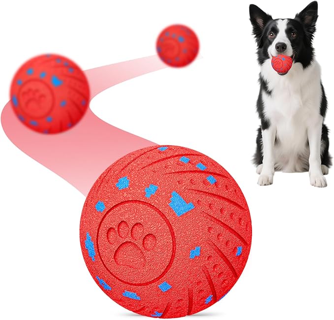 2-in-1 Interactive Dog Ball Toy for Aggressive Chewers, Automatic Moving & Bouncing E-TPU Dog Ball, 3 Modes Smart Pet Toy with Motion Sensor, USB-C Rechargeable Enrichment Toy for Medium Large Dogs