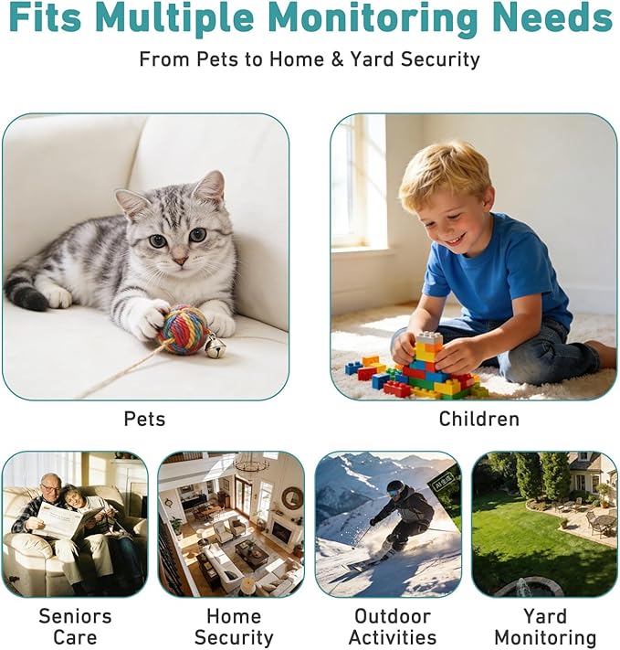 Mini WiFi Camera for Heated Cat House, 1080P HD, Night Vision, Motion Detection, 130°Ultra-Wide Angle, Local & Cloud Storage(SD Card Not Included), Remote Monitoring Anytime(Plug-in Use Only)