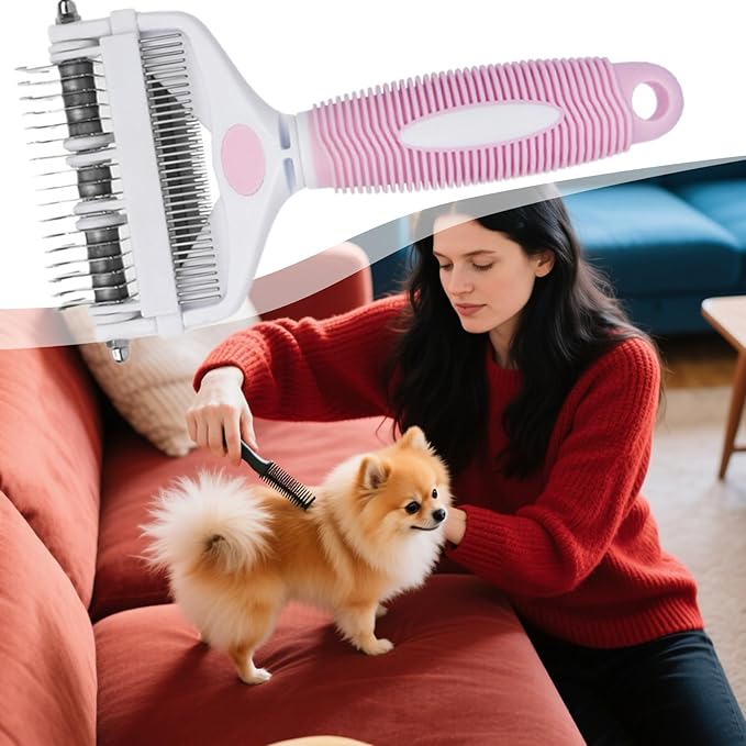 Dog Brush for Shedding,Safety Ergonomic Pet Supplies,Cat Hair Brush Undercoat Detangling Comb | for Small Medium Long Short Puppy Kitten Home Indoor Travel