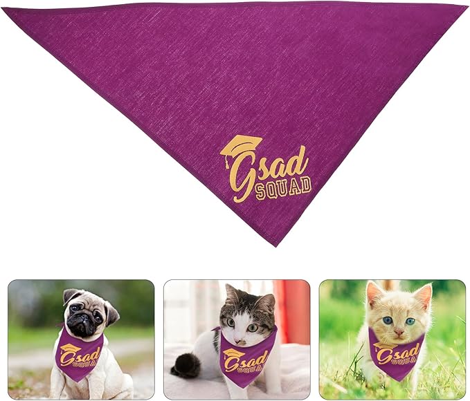 Graduation Dog Bandana Scarf 25-48cm Neck Size Decorative Puppy and Cat Pet Bandana for Photo Shoot and Party Supplies
