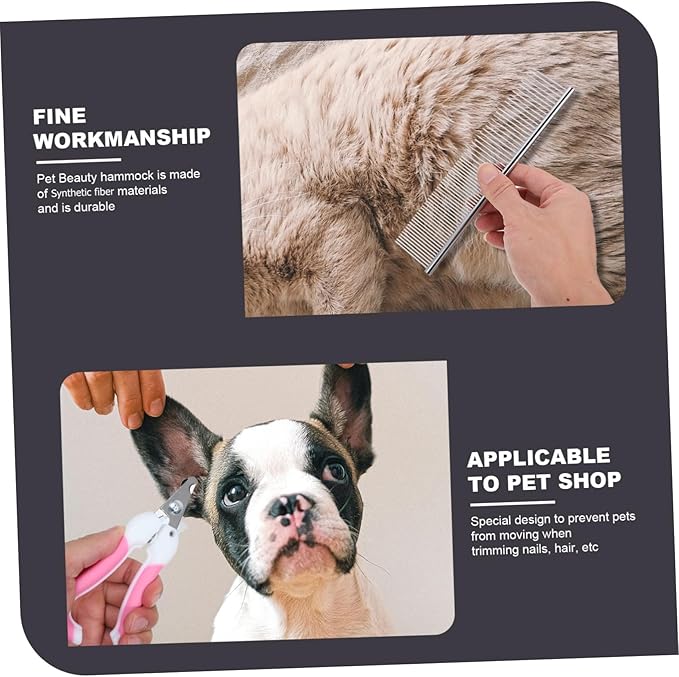 Pet Grooming Tools Set Nail Trimming Kit for Cats Dogs Grooming Hammock Accessory Comb Clipper File Easy to Use Random
