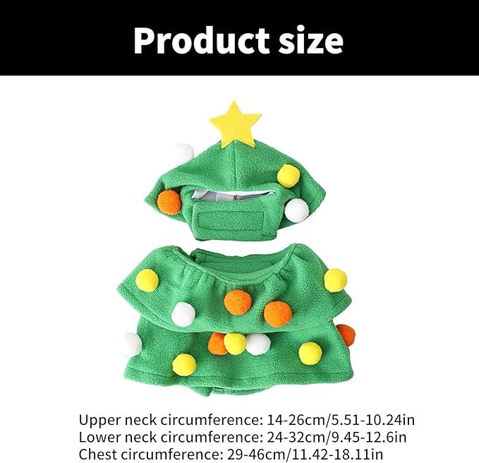 Pet Costume Christmas Tree Animal Cosplay Dress Accessories Pet Supplies 3D Christmas Tree Dog Outfit