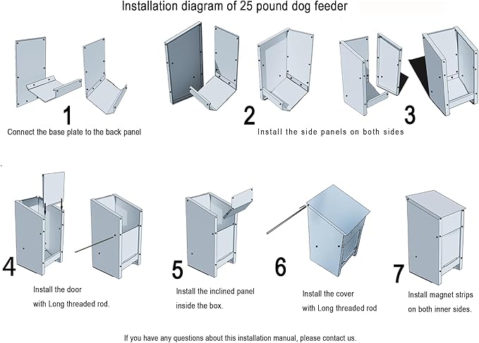 Dog Food Feeder for Kibble - (Stainless Steel Natural Color Anti-Corrosion) - Automatic Food Dispenser Gravity Self Feeding Outdoor for Medium, Large Dog Breedss - 25Lbs New Upgrade