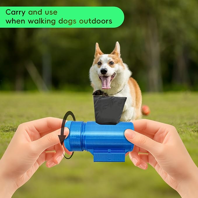Dog Poop Bag Dispenser | Portable Outdoor Pet Supplies | Dog Trash Bag Dispenser | for Courtyard Beach Park Sidewalk Pavement Hiking Backpacking Camping Picnic