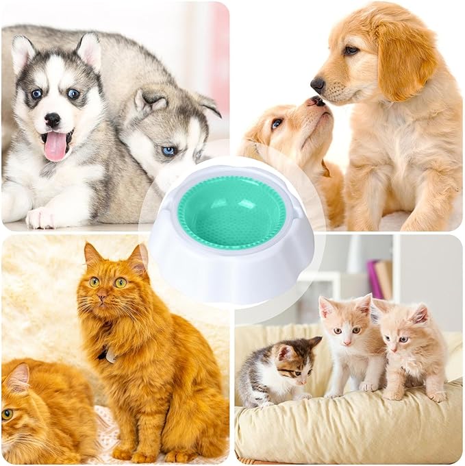 Dog Cooler Bowl Chilling – Ergonomic Premium Compact Sleek, Versatile, Functional, Durable, Summer Cooling Pet, Supplies Cat Condensation Beads, Ice | Multipurpose Outdoor Indoor Utility