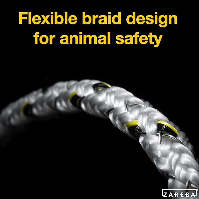 Zareba Elite Electric Polybraid Fence for Horses - 1000 ft, Highly Visible Electric Horse Fence, 4 Tinned Copper Strands, Polybraid Electric Fence, EL1000C4-Z