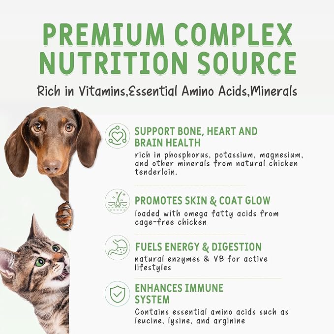 Freeze Dried Chicken Tenderloins Cats & Dogs Treats 70g, Single Ingredient, Premium Quality High Protein Training Treats, Low Fat for Weight Management, Grain Free, Gluten Free, Filler Free