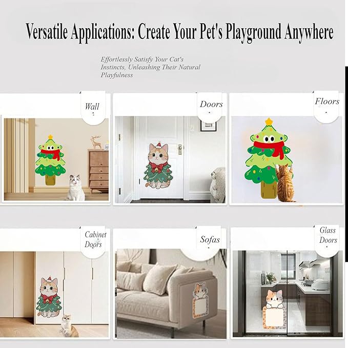 Wall Mounted Cat Scratching Pad with Back Adhesive Self Adhesive Cat Scratcher Board for Wall Door Sofa Floor Extra Large Durable Cat Scratcher Mat Indoor Cats for Cat Lovers