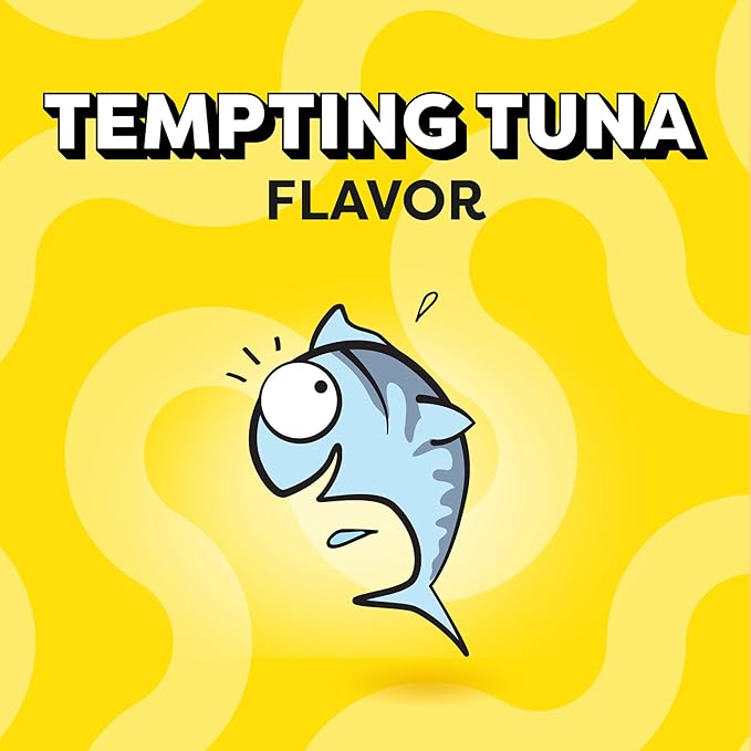 Temptations Jumbo Stuffed Cat Treats, Crunchy and Soft Cat Treats, Tempting Tuna Flavor, 5.3 oz. Pouch (Pack of 10)