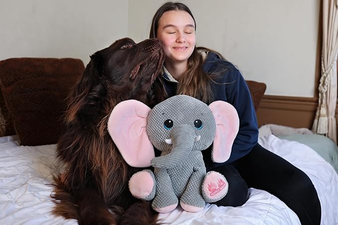 Gentle Giants Plush Elephant Dog Toy | Heavy Duty Dog Toys for Large Dogs Dog Enrichment Toys for Large Dogs | Dog Toys Without Squeakers - Grey