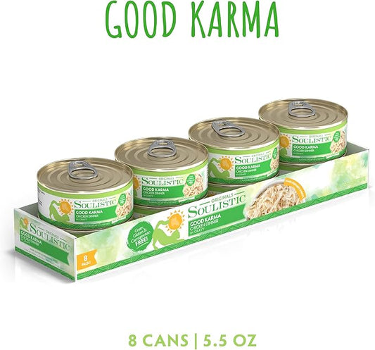 Soulistic Originals, Good Karma Chicken Dinner in Gravy, 5.5oz Can, Pack of 8