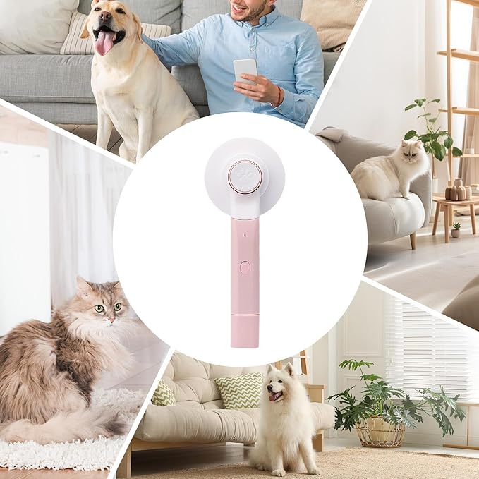 Dog Grooming Brush | Rechargeable Massage with Nail File | Cat Brush Dog Grooming Supplies - for Long Short Hair Undercoat Removal Cleaning Bathing Dematting Indoor Home