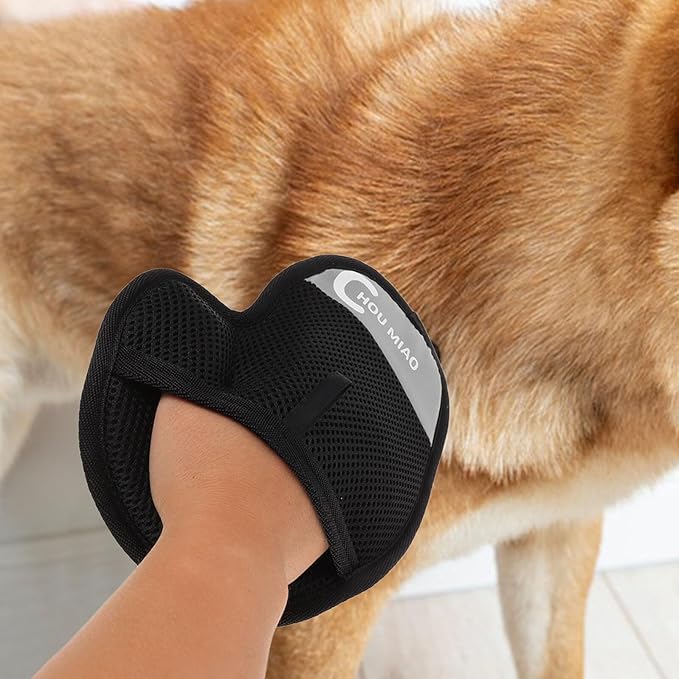 BESPORTBLE 2pcs Double-Sided Pet Hair Removal Gloves Grooming Mitt for Cats Dogs Animals Comfortable Ergonomic Design Portable Fur Remover for Home Car Outdoor Use