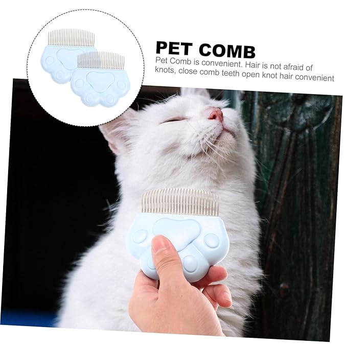 BESPORTBLE 2pcs Cat Hair Brush for Shedding Grooming Comb Knotting Removal for Cats Dogs Portable Lightweight