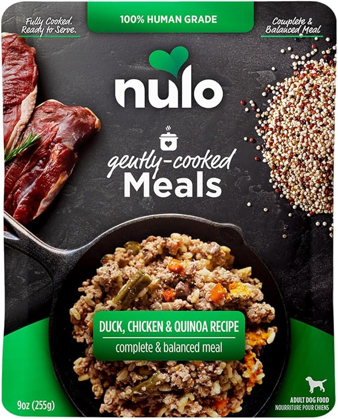 Nulo, Gently Cooked Meals Duck, Chicken & Quinoa Recipe Adult Dog Food, 9 Ounce