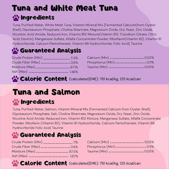 Queen's Cat & NUTRI PLAN Wet Cat Food Gourmet Tuna Meat Recipe (5.64oz/24 Count) 6 Flavor High Protein Taurine Rich, No Added Preservatives or Seasonings, Complete Balanced Nutrition