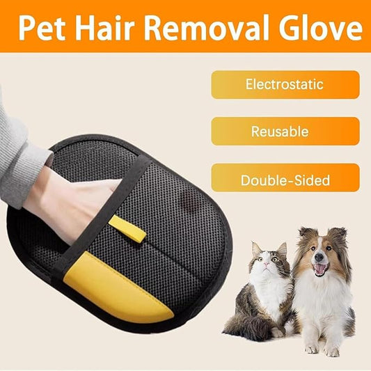 Pet Hair Removal Glove for Cats & Dogs, 2025 New Upgrade Pet Hair Remover Electrostatic Gloves, Cat Grooming Gloves for Hair Removal, Reusable Pet Hair Remover Glove (2 PCS)