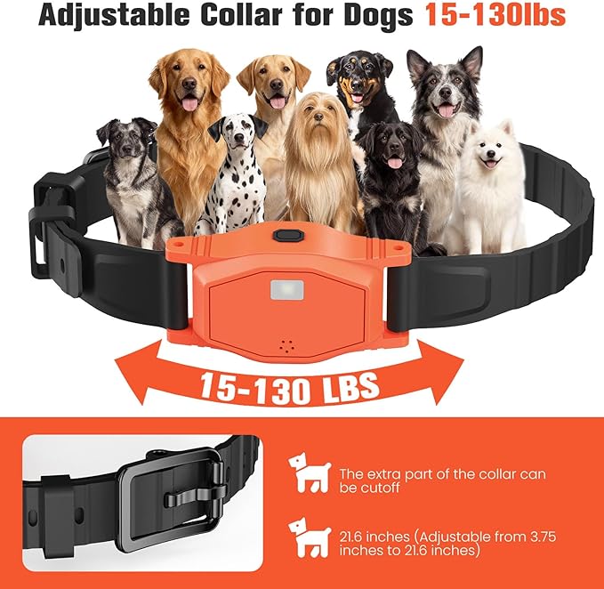 4-in-1 Wireless Dog Fence System, Electric Fences for Medium Large Dogs, 4 Modes Training Collar with Remote, IPX7 Waterproof, Portable Indoor & Outdoor Safe Pet Containment for 2 Dogs