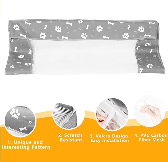 Dog Playpen Mesh Top Cover for 36" Inch Pet Playpen with 4 Panels, Dog Crate Cover Pet Tent Puppy Play Pen Cover, Ideal for Indoor/Outdoor Use. Note: Playpen Not Included (Gray)