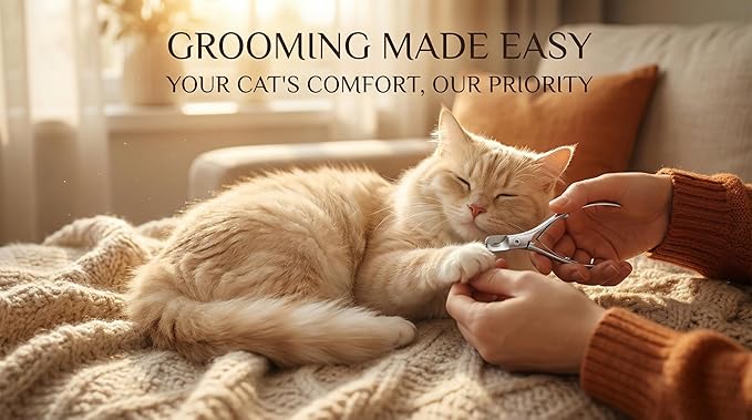 Cat and Dog Nail Clippers for Small & Medium Pets - Precision Pet Nail Trimmer with Included Cat Nail File - Professional Metal Claw Scissors for Kittens, Puppies, Rabbits & Birds