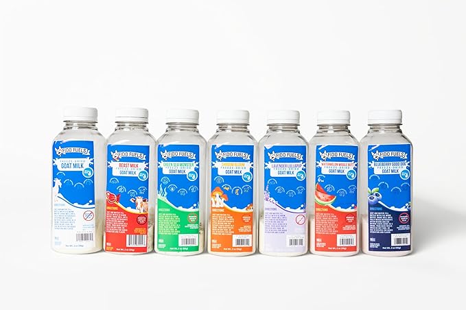 Blueberry Good Dog Freeze Dried Goat Milk - 12 oz Bottle with 2 oz Product